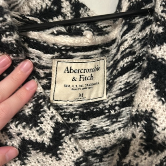 Abercrombie and Fitch 18% Wool 5% Alpaca Hooded Knitted Cardigan Jacket Sweater - Picture 2 of 5